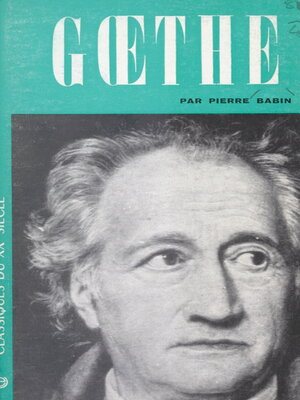 cover image of Gœthe